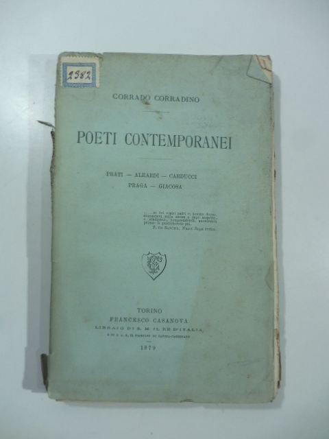 Poeti contemporanei. Prati, Aleardi, Carducci, Praga, Giacosa
